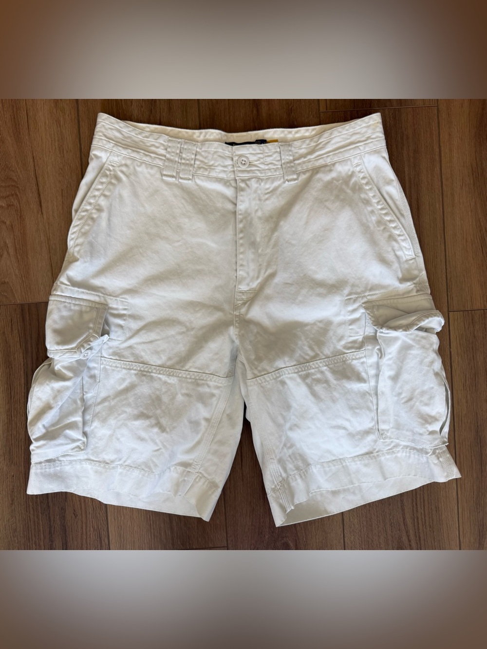 Polo Ralph Lauren Gellar Cargo Shorts Mens 34 White Classic Fit 10.5 " Inseam